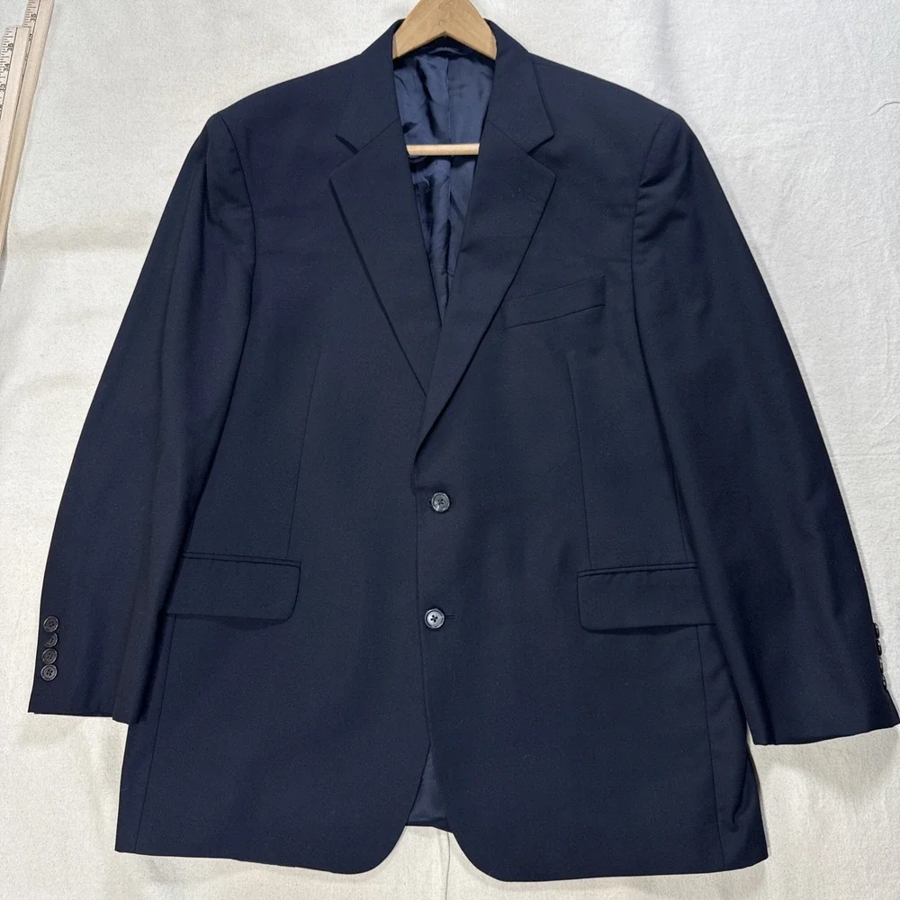 Brooks Brothers Loro Piana Blazer Mens 44R Black Wool Brooksease